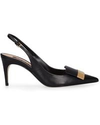 Sergio Rossi - 75mm Leather Slingback Pumps - Lyst