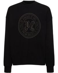 Palm Angels - Milano Stud Cotton Sweatshirt - Lyst