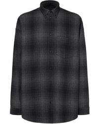 Balenciaga - Oversize Checked Shirt - Lyst