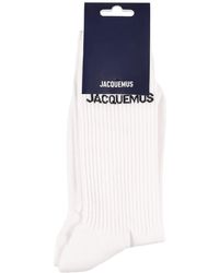 Jacquemus Socken Aus Baumwollmischgewebe "les Chaussettes" - Weiß