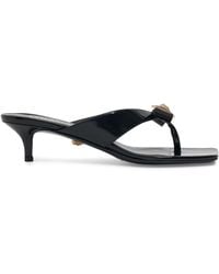 Versace - 45Mm Leather Sandals - Lyst