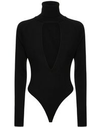 ALESSANDRO VIGILANTE - Turtleneck Cutout Wool Bodysuit - Lyst