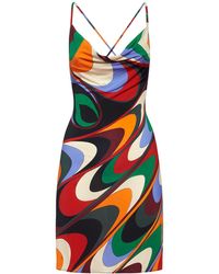 Emilio Pucci - サテンジャージーミニドレス - Lyst