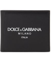 Dolce & Gabbana - Leather Printed Logo Bifold Wallet - Lyst