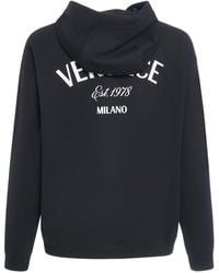 Versace - Hoodie Aus Baumwolle Mit Logodruck - Lyst