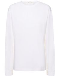 The Row - Ciles Long Sleeve Cotton Jersey T-Shirt - Lyst