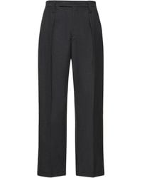 Lemaire - Pleated Wool Blend Pants - Lyst