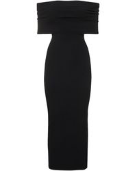 Wardrobe NYC - Off-shoulder Viscose Blend Midi Dress - Lyst