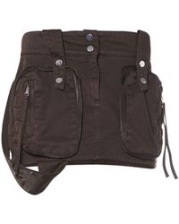 Blumarine - Cotton Denim Zip Cargo Mini Skirt - Lyst