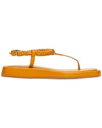 GIA X RHW - 20mm Rosie 3 Leather Thong Sandals - Lyst