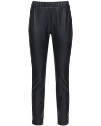 Max Mara Faux Leather Leggings - Black