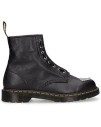 Dr. Martens - 1460 Metal Plate Leather Lace-up Boots - Lyst