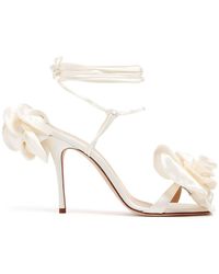 Magda Butrym - 10mm Satin Flower Sandals - Lyst