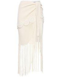 WeWoreWhat - Fringed Crochet Cotton Blend Sarong - Lyst
