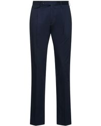 Tagliatore - Pantalon en coton stretch à plis - Lyst