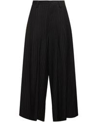 Yohji Yamamoto - Hose Aus Wollmischung Mit Nadelstreifen - Lyst