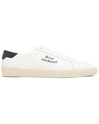 Saint Laurent - Court classic sl/06 embroidered sneakers - Lyst