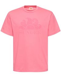 Sundek - Logo Print Cotton Jersey T-shirt - Lyst