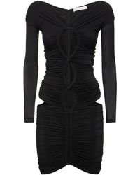 Dion Lee - Gathered Cut Out Jersey Mini Dress - Lyst