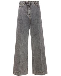 Etro - Mid Rise Cotton Denim Wide Jeans - Lyst