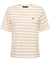 Weekend by Maxmara - Deodara Striped Cotton Jersey T-shirt - Lyst