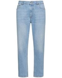 Brunello Cucinelli - Cotton Denim Straight Jeans - Lyst