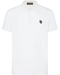 DSquared² - Tennis Fit D2 Logo Cotton Polo - Lyst