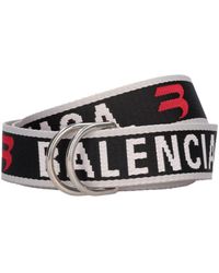 Balenciaga - 3.5Cm Logo Jacquard D-Ring Belt - Lyst