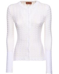Missoni - Solid Lace Buttoned Cardigan - Lyst