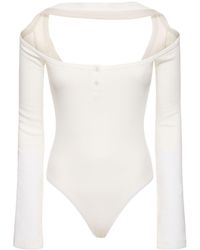 Courreges - Gerippter Baumwoll-body "hyperbole 90s" - Lyst