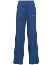 Palm Angels - Cotton Chambray Track Pants - Lyst
