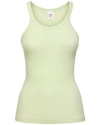 RE/DONE - コットンリブタンクトップ - Lyst