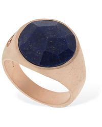 Marco Dal Maso Lapis Lazzuli Stone Thick Pinky Ring - Blau