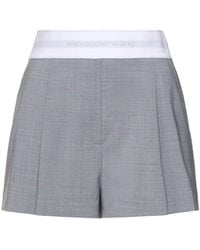 Alexander Wang - ハイウエストウールショートパンツ - Lyst