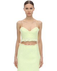 Alexander Wang Oberteil Aus Tweed Mit Ketten - Gelb