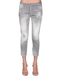 DSquared² Jeans Cropped Cool Girl De Denim - Gris