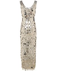 Rabanne - Sequined Long Dress - Lyst