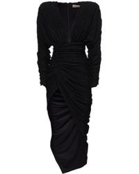 Alexandre Vauthier - Draped Lurex Jersey Long Dress - Lyst