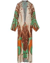 Johanna Ortiz - Vestito kimono tropical pea jacquard - Lyst