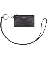 Balenciaga - Bb Monogram Leather Card Holder - Lyst