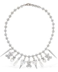 Alessandra Rich - Chain Necklace W/ Charms - Lyst