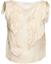 Alberta Ferretti - Damen Top Aus Seidenmischorganza - Lyst