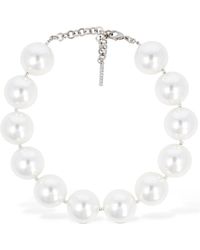 Alessandra Rich - Faux Pearl Necklace - Lyst