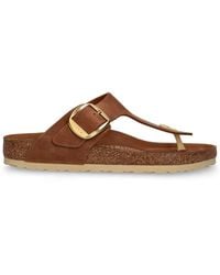 Birkenstock - Gizeh Big Buckle Oiled Leather Sandals - Lyst