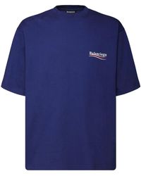 Balenciaga コットンジャージーtシャツ - ブルー