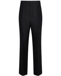 The Row - Hector Wool & Silk Straight Pants - Lyst