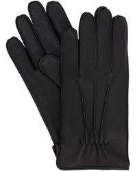 Mario Portolano Handschuhe Aus Hirschleder - Schwarz