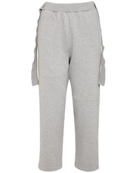 Damen Bekleidung Hosen und Chinos Lange Hosen MM6 by Maison Martin Margiela Trainingshose Aus Baumwolle Mit Logo in Grau 