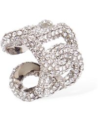 Dolce & Gabbana - Embellished Dg Millennials Logo Ring - Lyst