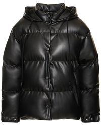 Stella McCartney - Faux Leather Quilted Puffer Jacket - Lyst